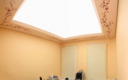 Светопрозрачный потолок в офис с узорами